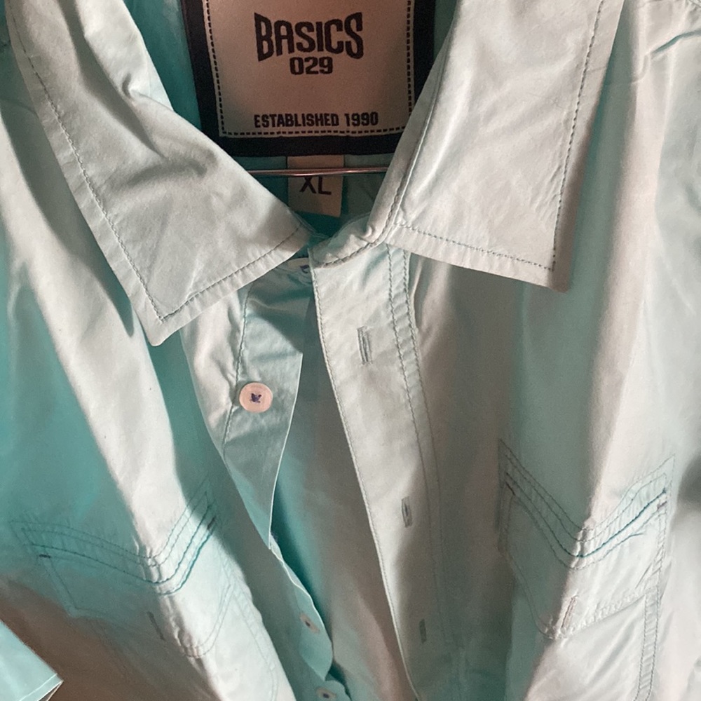 Light blue Mens casual shirt - Picture 5 of 9